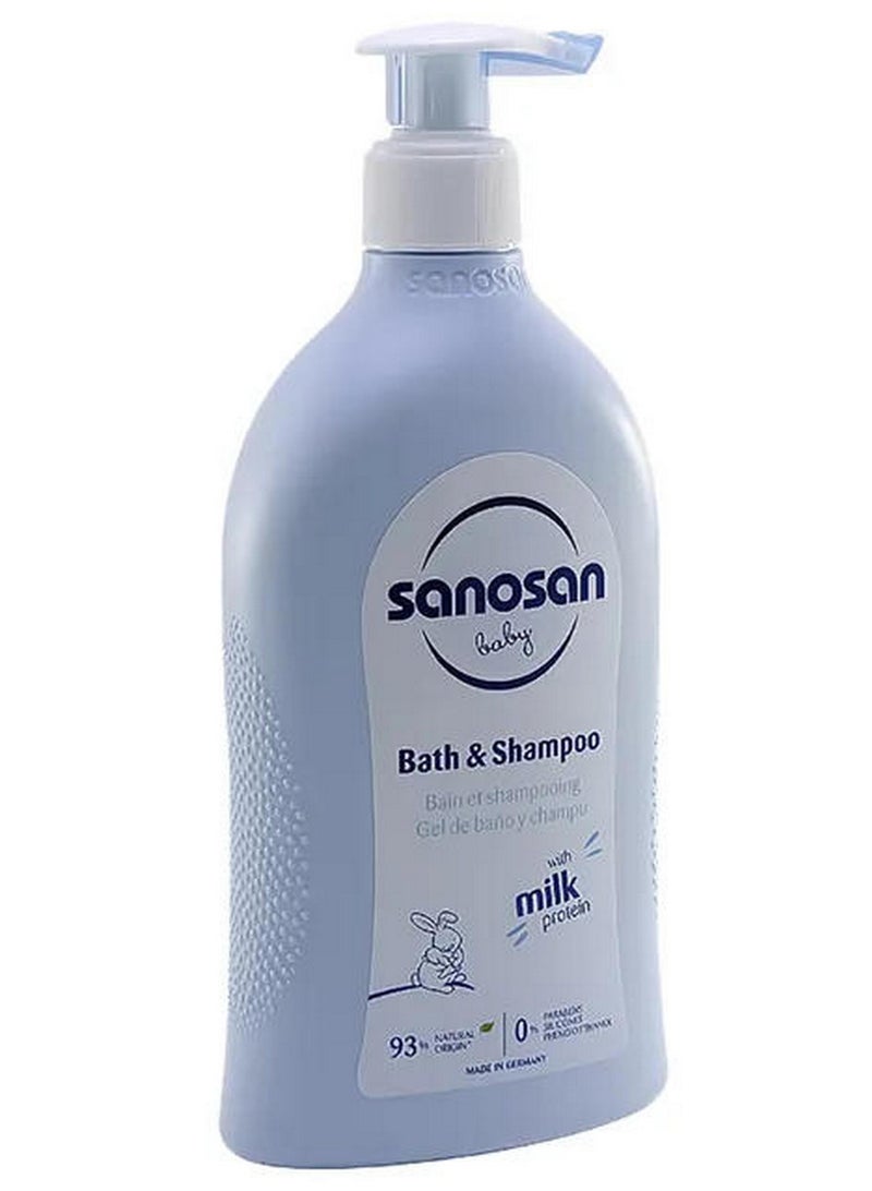 sanosan Baby Bath And Shampoo With Milk Protein 500 ML - Image 2